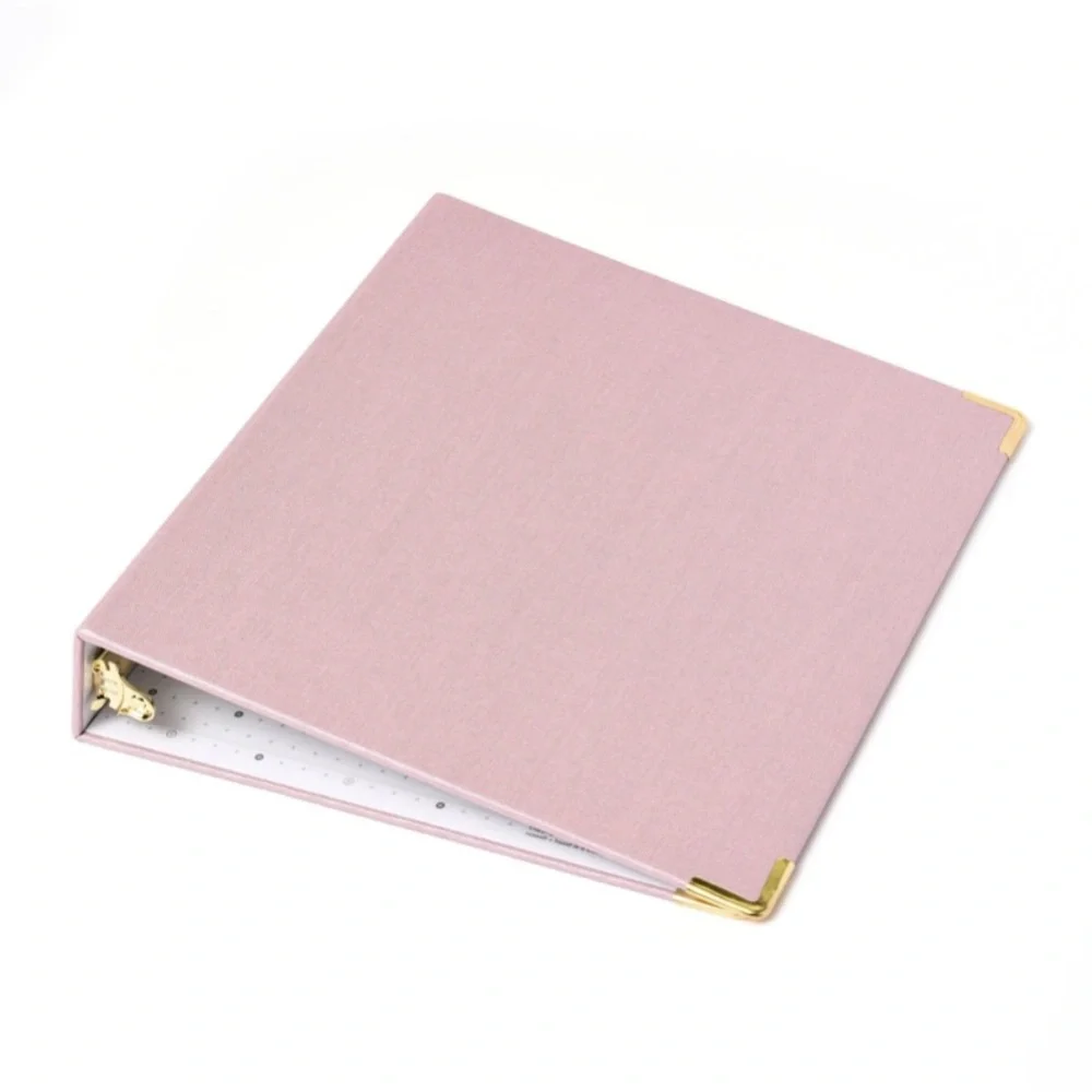 NWT Russell+Hazel Mini 1” Three Ring Binder in Peony Pink
